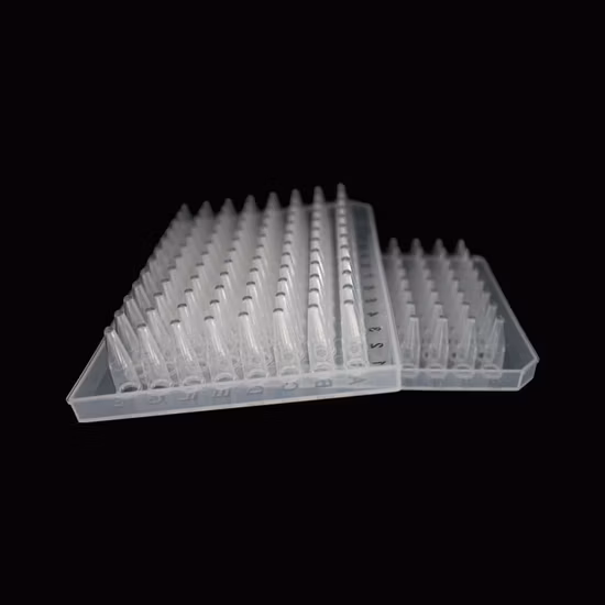 Customised, Disposable, 0.1ml 0.2ml 96 Well Clear Polypropylene PCR Plate with Half Skirt (sterile)
