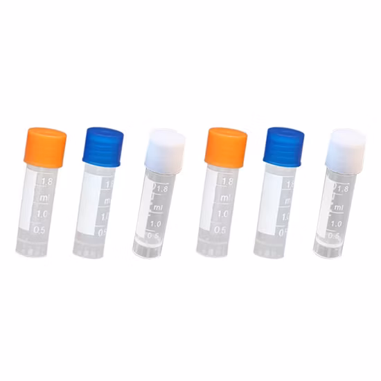 Selbststehende kryogene Laborfläschchen mit Außengewinde, 2 ml