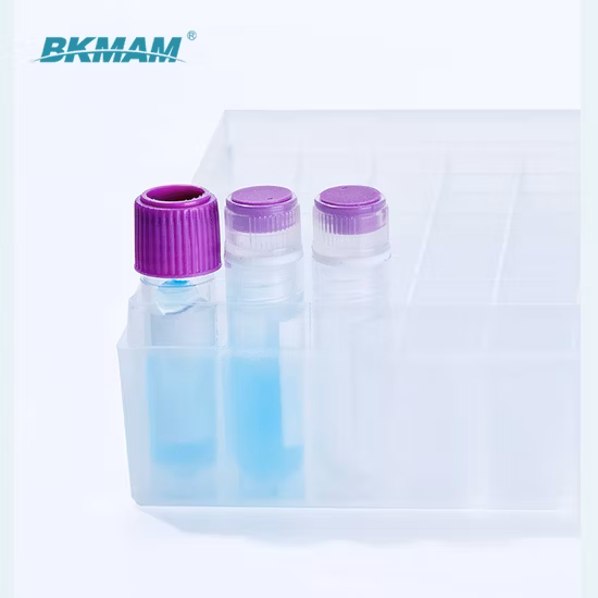 2 ml transparentes kryogenes Fläschchen zur Probenaufbewahrung